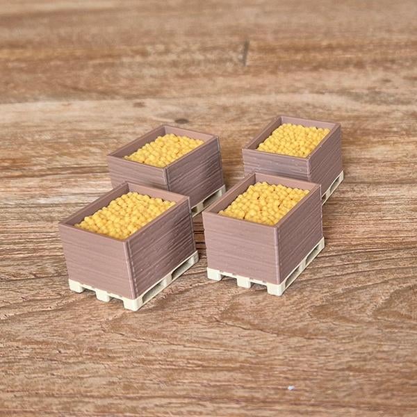 Pallet met Krat Aardappelen (Set van 4) – 1-50, Hobby en Vrije tijd, Modelauto's | 1:50, Nieuw, Bus of Vrachtwagen, Overige merken
