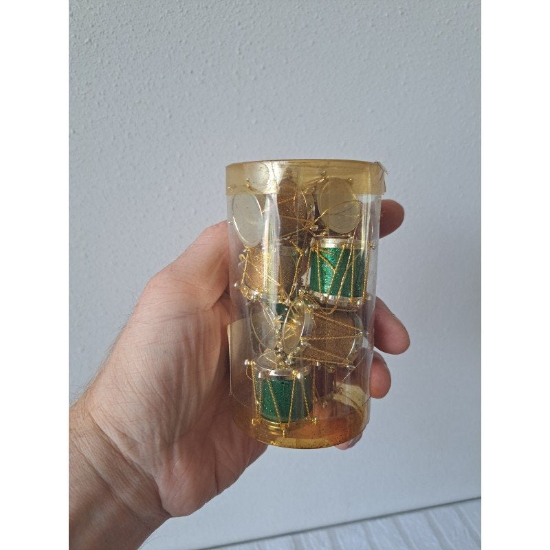 Kerstboom Trommeltjes Poppen Set van 8 D2x2,5cm, Diversen, Ophalen of Verzenden, Nieuw