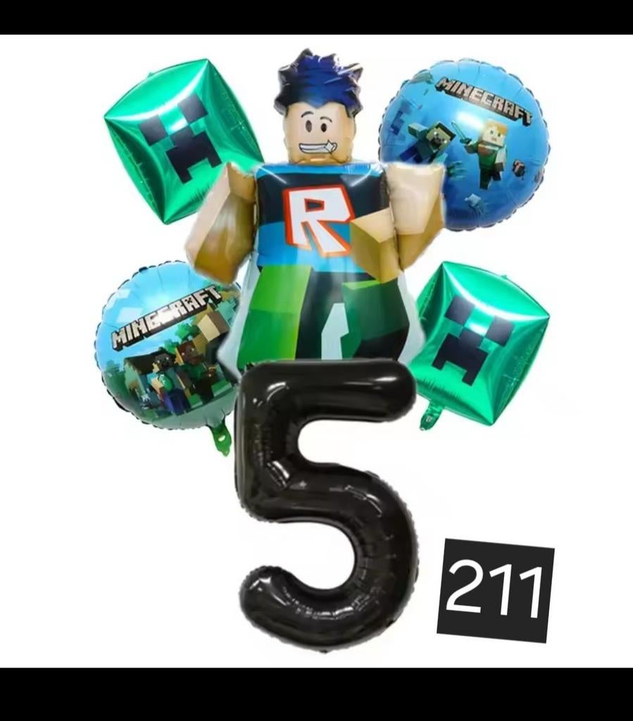 Roblox & Minecraft Feest Ballonnen Set - Nieuw, Ophalen, Nieuw, Versiering, Film of Tv