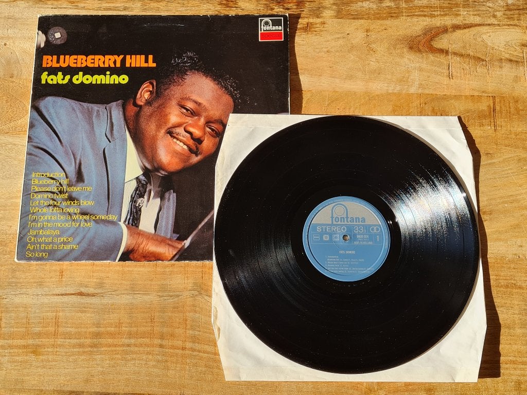 LP Fats Domino – Blueberry Hill, LP, Ophalen of Verzenden, Zo goed als nieuw, Beschermende buitenhoes