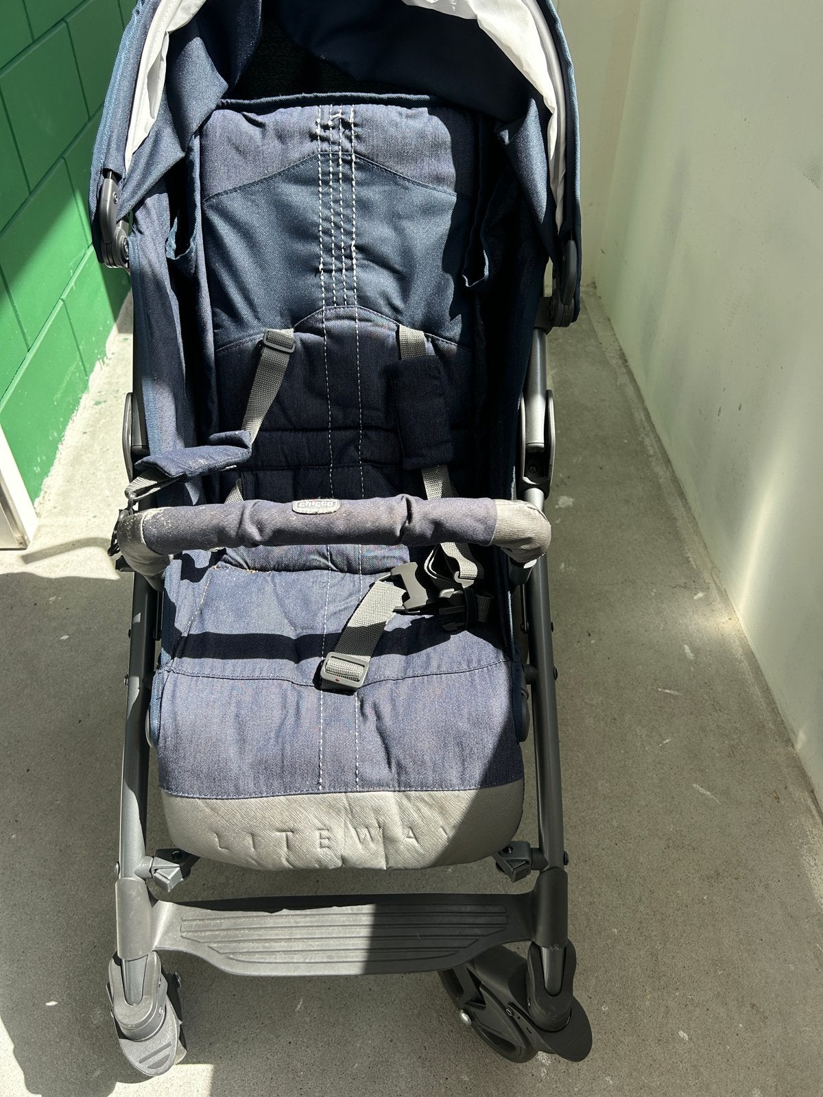 Chicco Lite Way buggy - Blauw - Zo goed als nieuw, Ophalen, Zo goed als nieuw, Overige merken, Verstelbare rugleuning