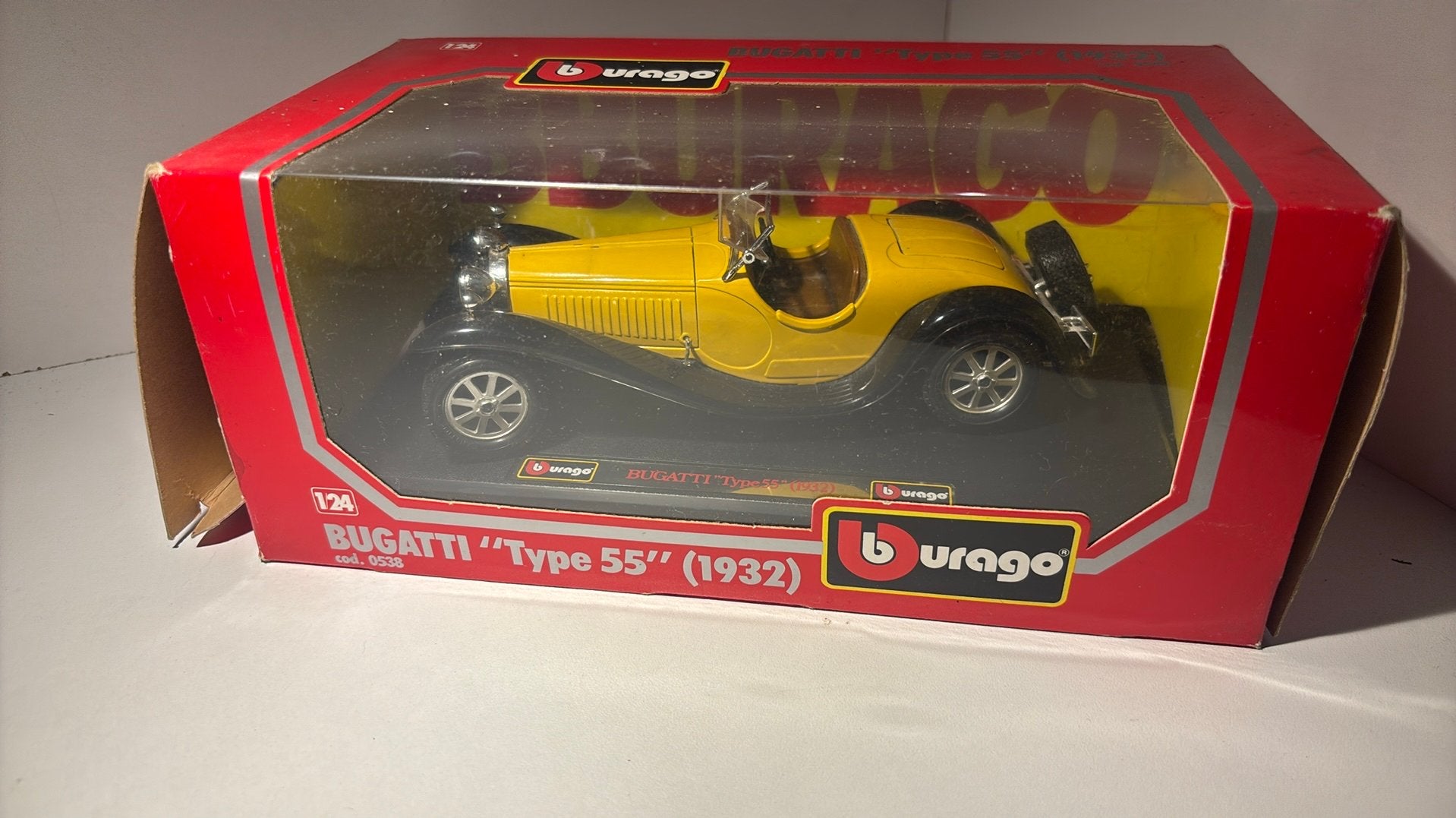 Bugatti type 55 Bburago 1.24, Ophalen of Verzenden, Bburago, A, A