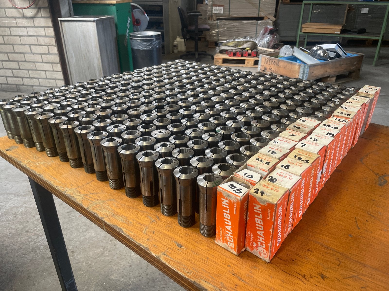 Schaublin B-32 Spantangen - ca. 270 stuks plus ca 10 houders, Ophalen, Gebruikt, Elektrisch, Overige soorten