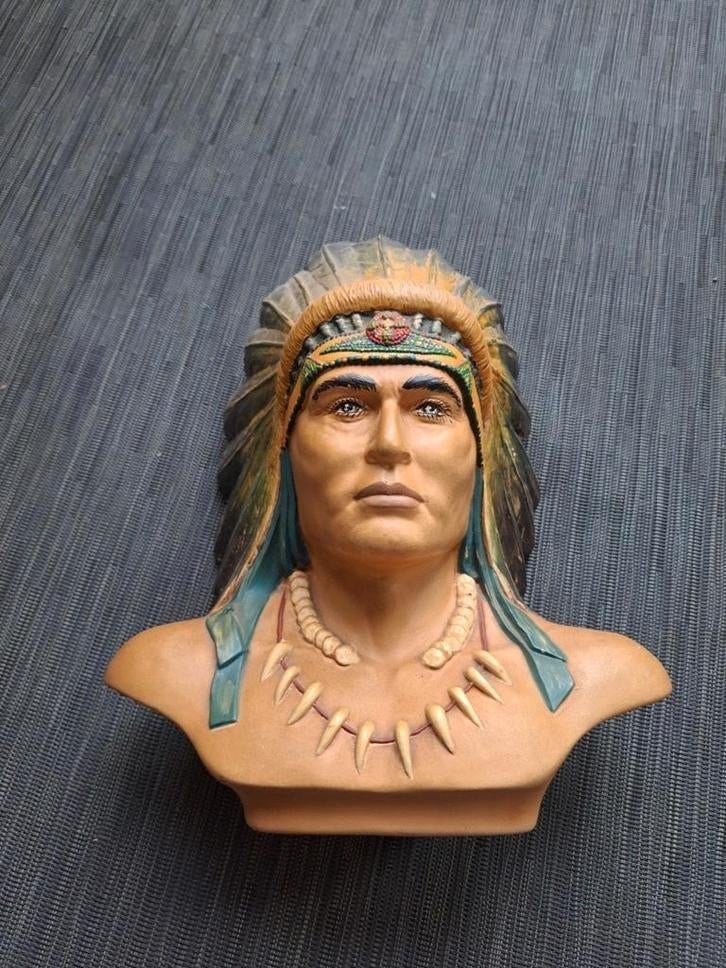 Indiaan hoofd 3D, Ophalen of Verzenden