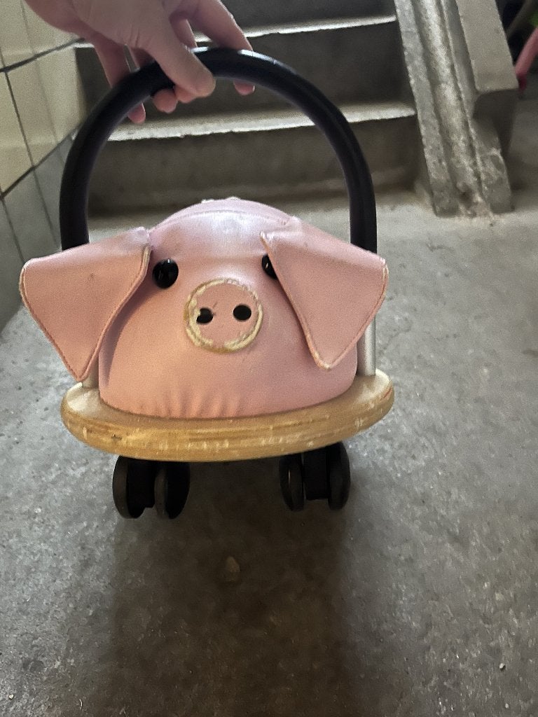 Gratis afhalen baby/peuterspullen: loopwagentje varken, Kinderen en Baby's, Speelgoed | Babyspeelgoed, Ophalen, Gebruikt, Overige typen