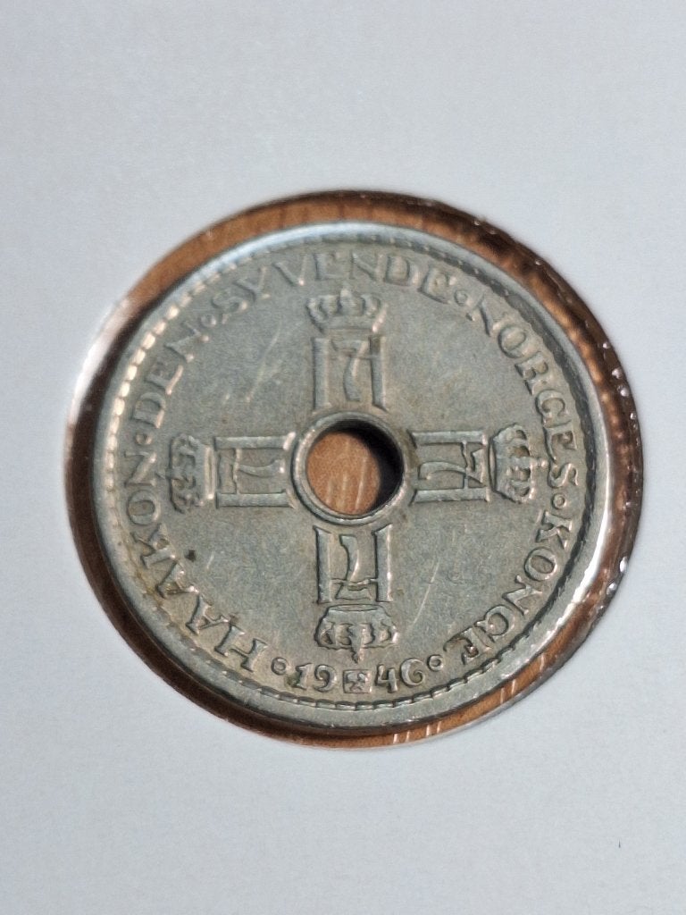 NOORWEGEN 1 kroon 1946 (#132), Ophalen of Verzenden, Overige landen, Losse munt