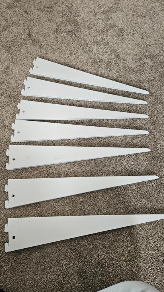 7 Plankdragers wit, f systeem, dubbel 47 cm, Ophalen of Verzenden, Gebruikt, Overige typen