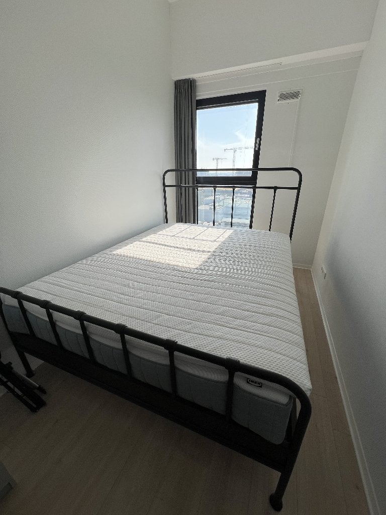 IKEA Tweepersoonsbed 160x200 – STJÄRNÖ + VALEVÅG Matras, Ophalen, Tweepersoons, Zo goed als nieuw, 200 cm