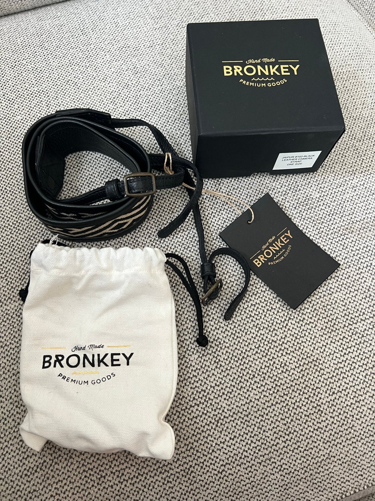 Bronkey Jaipur Leren Camerastrap, Ophalen of Verzenden, Nieuw, Overige typen