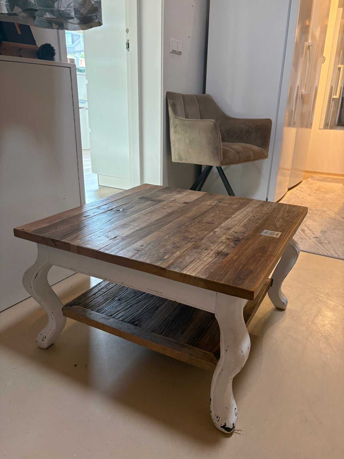 Riviera Maison Salontafel 'Driftwood' 90x90cm, Ophalen, Gebruikt, Vierkant, 50 tot 100 cm