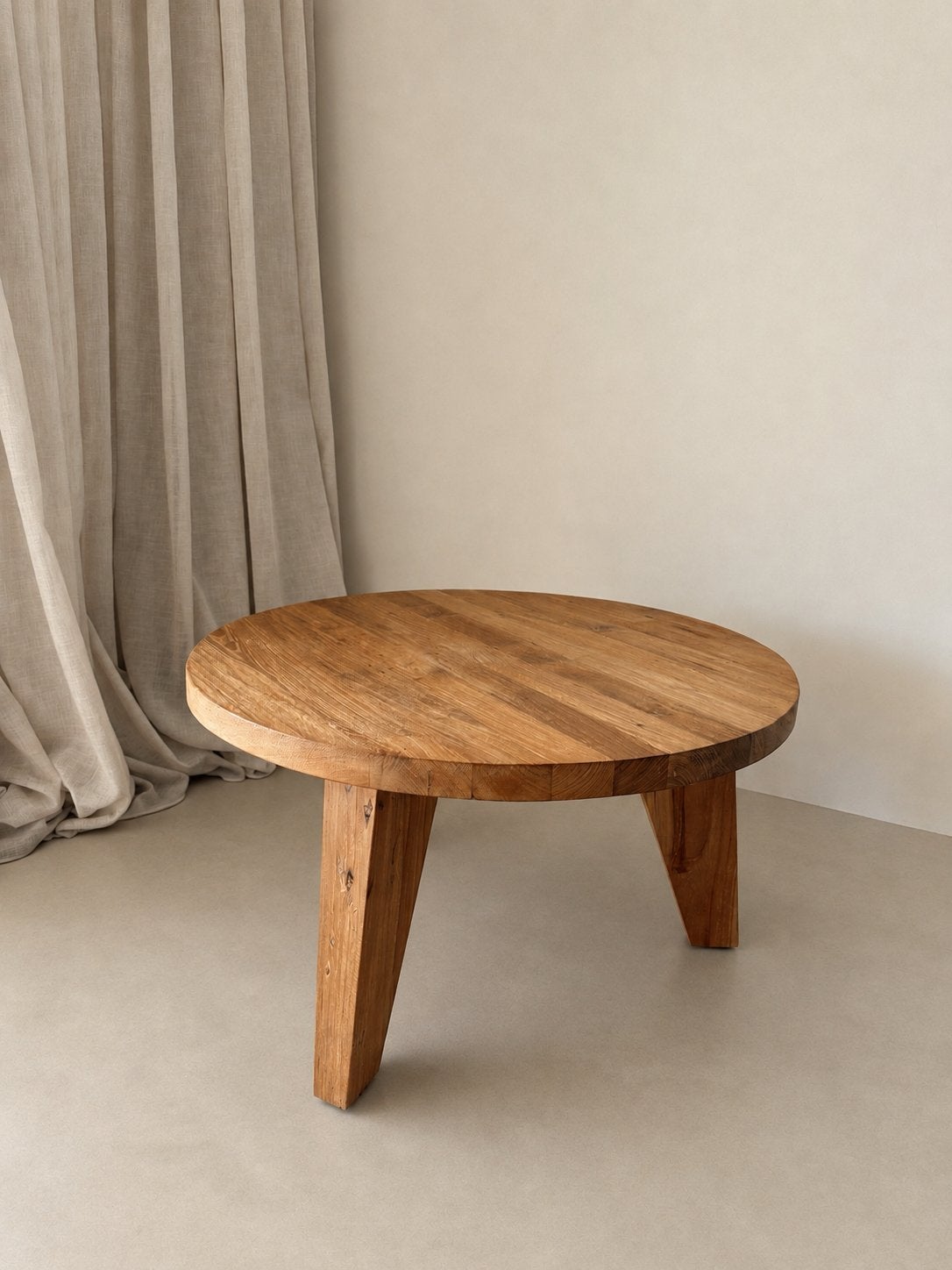 HK Living taek bijzettafel, Huis en Inrichting, Ophalen, Minder dan 45 cm, Rond, 55 tot 75 cm
