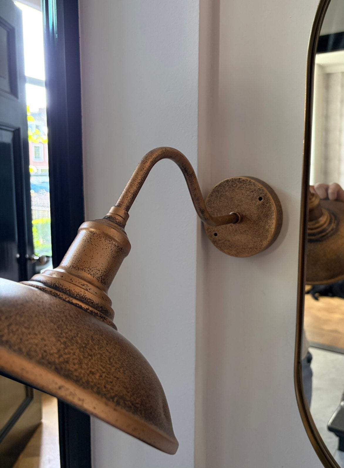 Messing kleurige wandlamp, Nieuw, Ophalen of Verzenden, Goud, Metaal