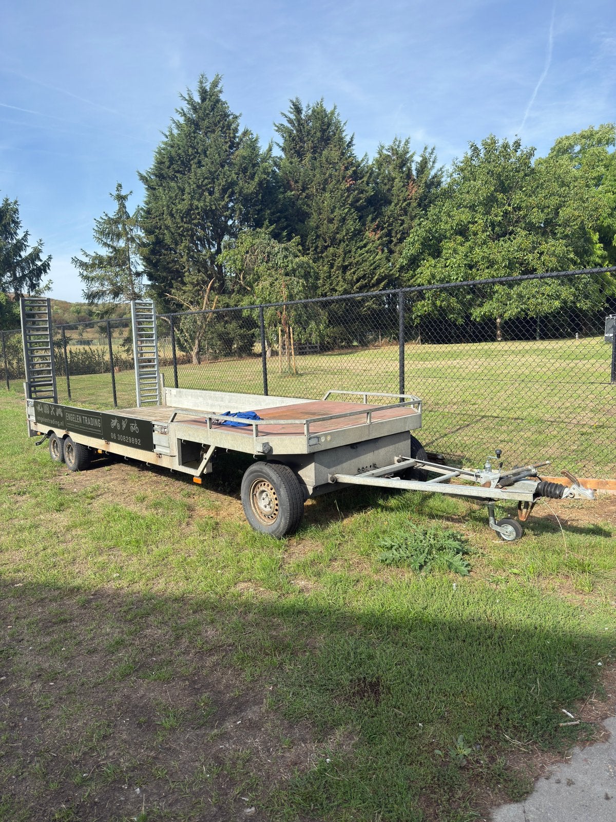 Verdonk 3500kg semi dieplader schamelwagen 2005 nette staat, Auto diversen, Ophalen, Gebruikt