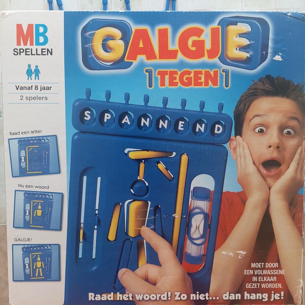 MB Galgje 1 tegen 1, Een of twee spelers, Ophalen of Verzenden, Gebruikt, MB Spellen