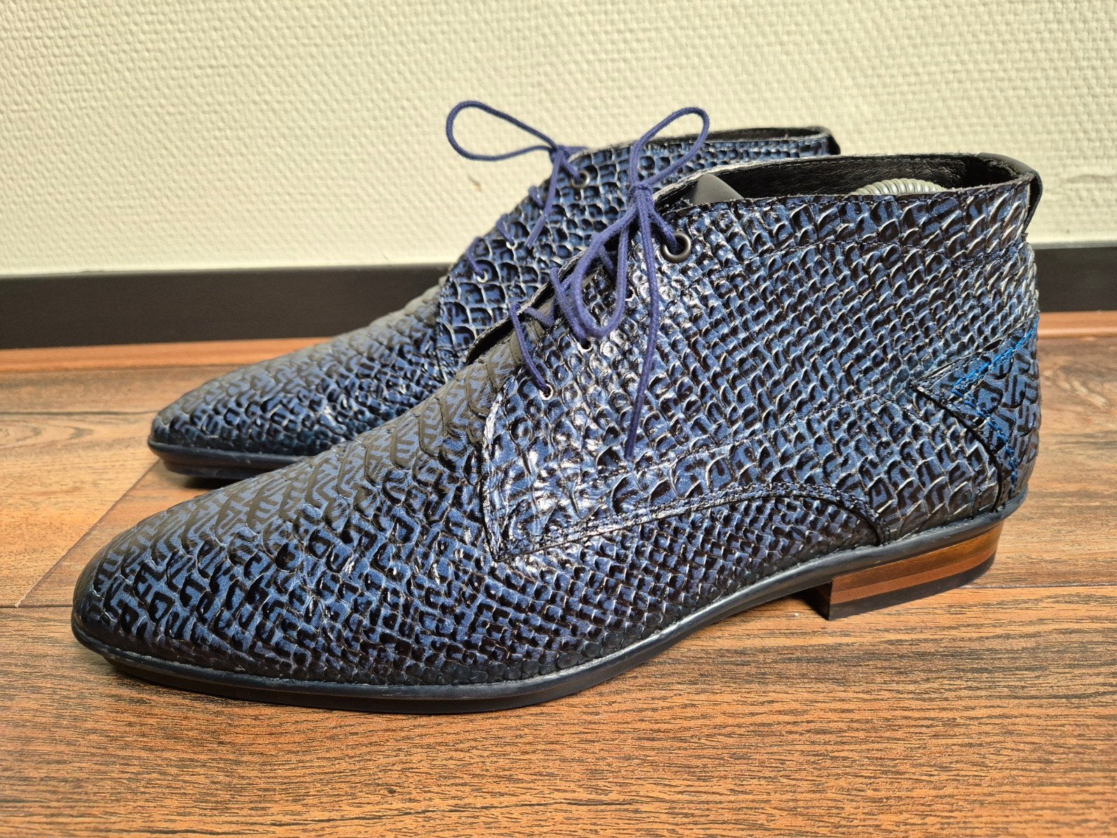 Floris van Bommel herenschoenen maat 43 / 9, Blauw, Boots, Floris van Bommel, Ophalen of Verzenden