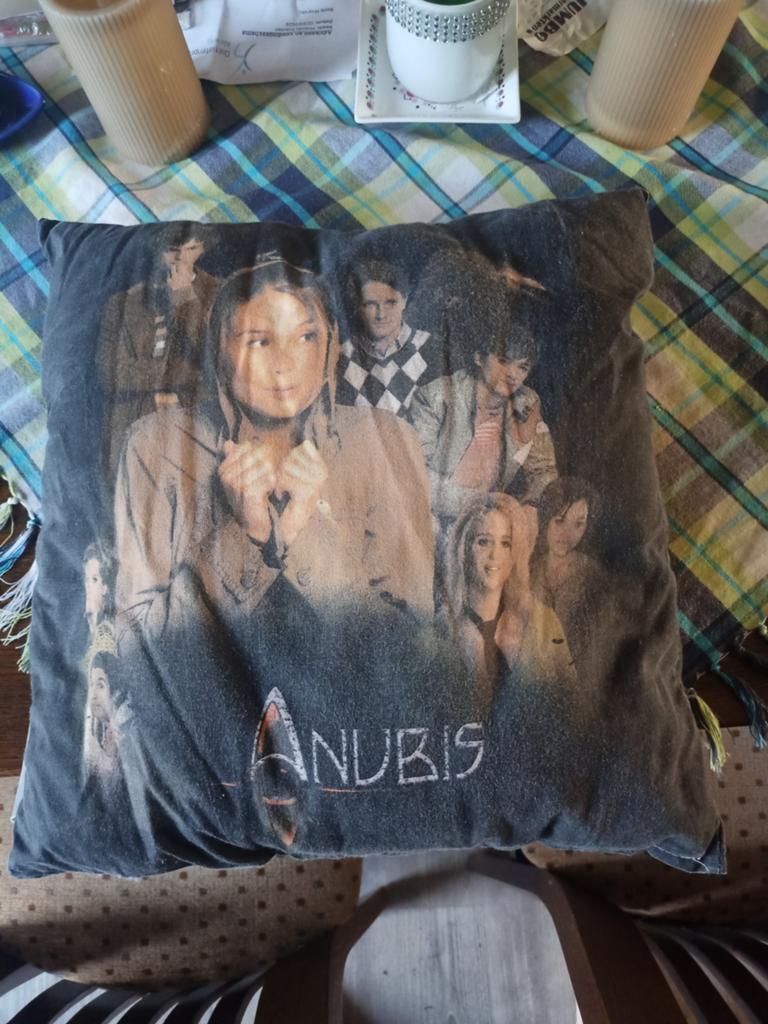 Het Huis Anubis Kussen - Nostalgisch Fan Item, Huis en Inrichting, Woonaccessoires | Kussens, Gebruikt, Zwart, Vierkant, Ophalen of Verzenden