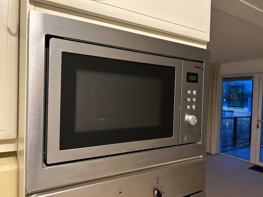 Pelgrim Inbouw Magnetron - Zilver, Witgoed en Apparatuur, Ophalen, Gebruikt, 60 cm of meer, Grill