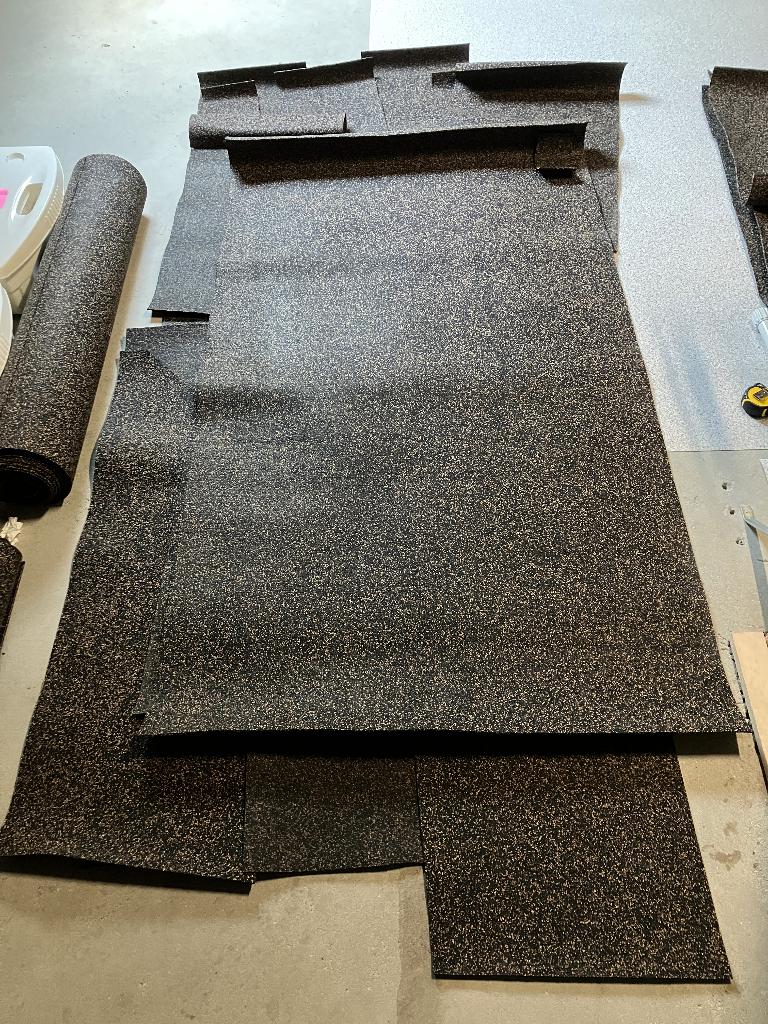 Rubberkurk onderlaag ondervloer rol 15m² - diverse groottes, Ophalen, Bruin, Zo goed als nieuw, Vinyl