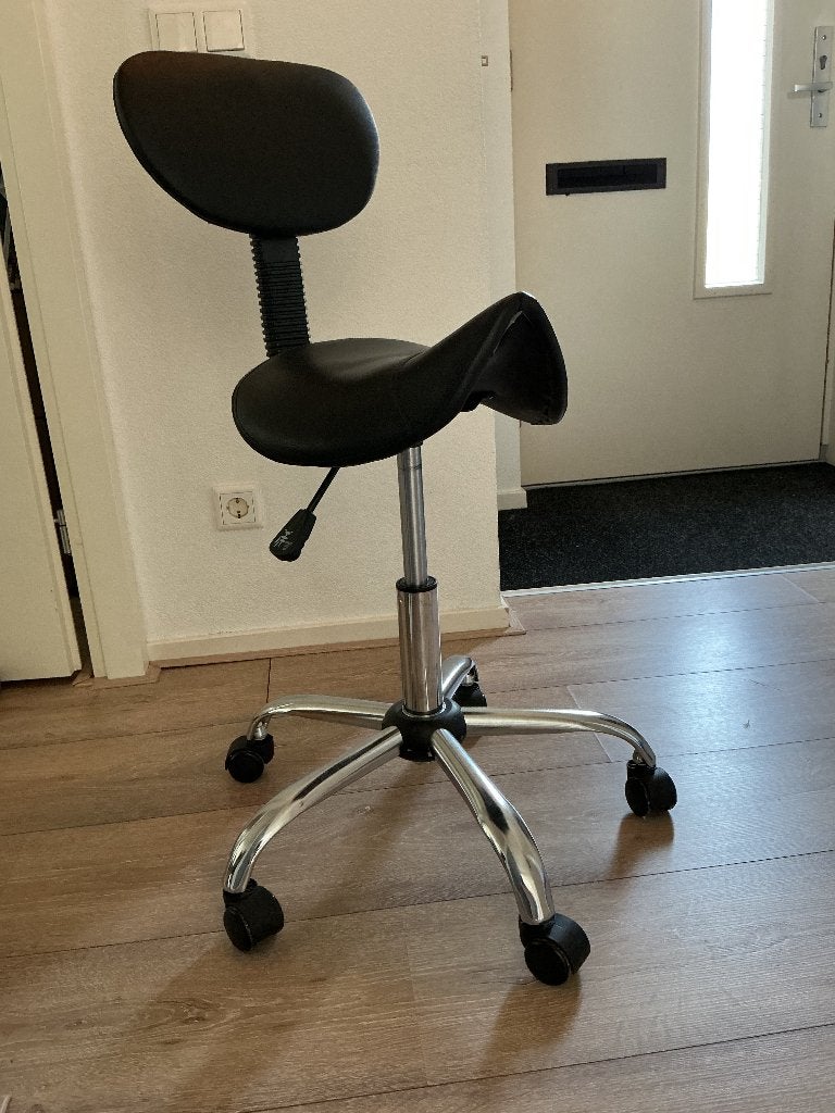 Zadelstoel, Ophalen, Ergonomisch, Zo goed als nieuw, Zwart