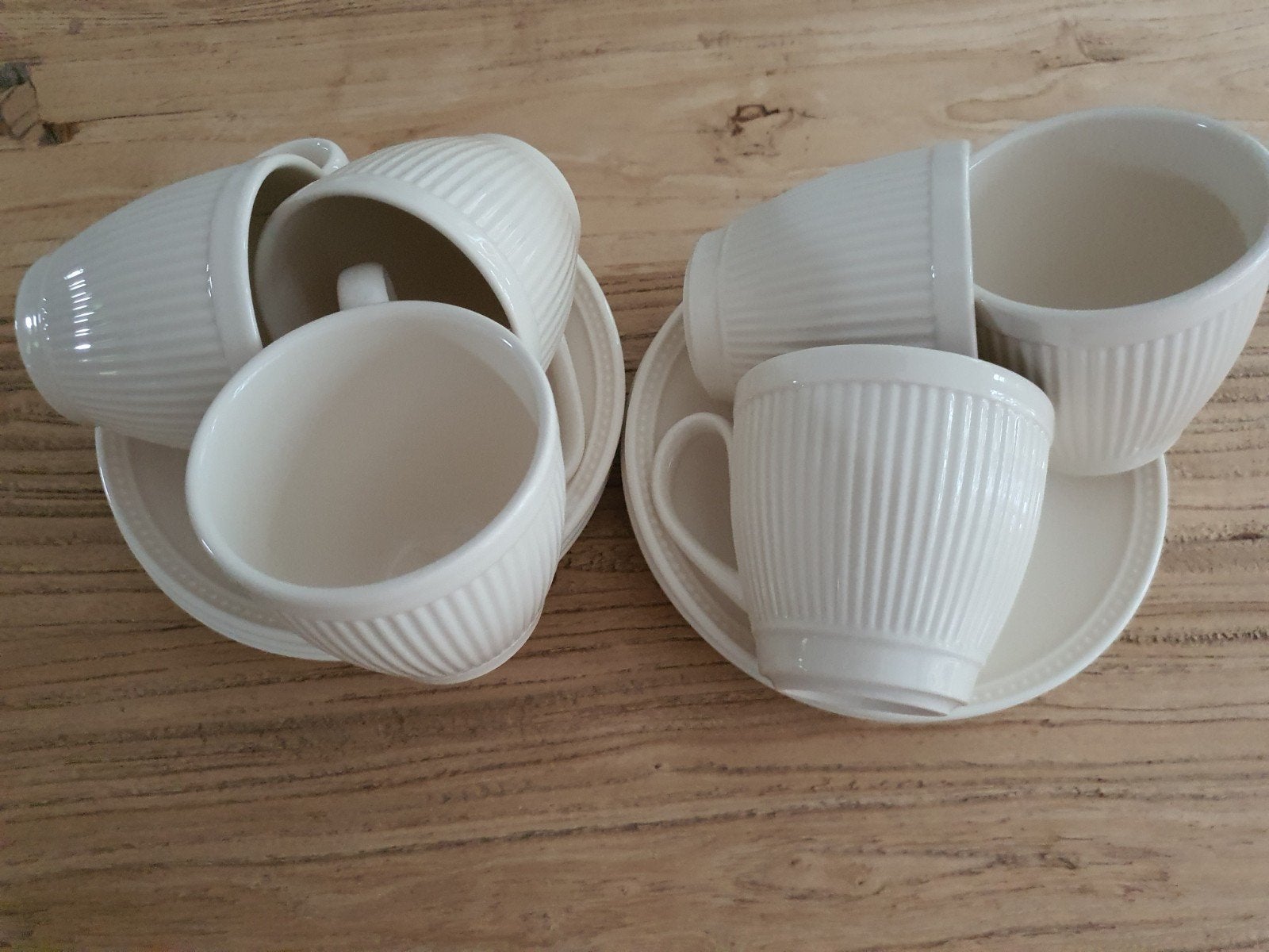 Aangeboden 6 kop en schotels van Wedgwood, Kinderen en Baby's, Babykleding | Schoentjes en Sokjes, Ophalen of Verzenden, Gebruikt