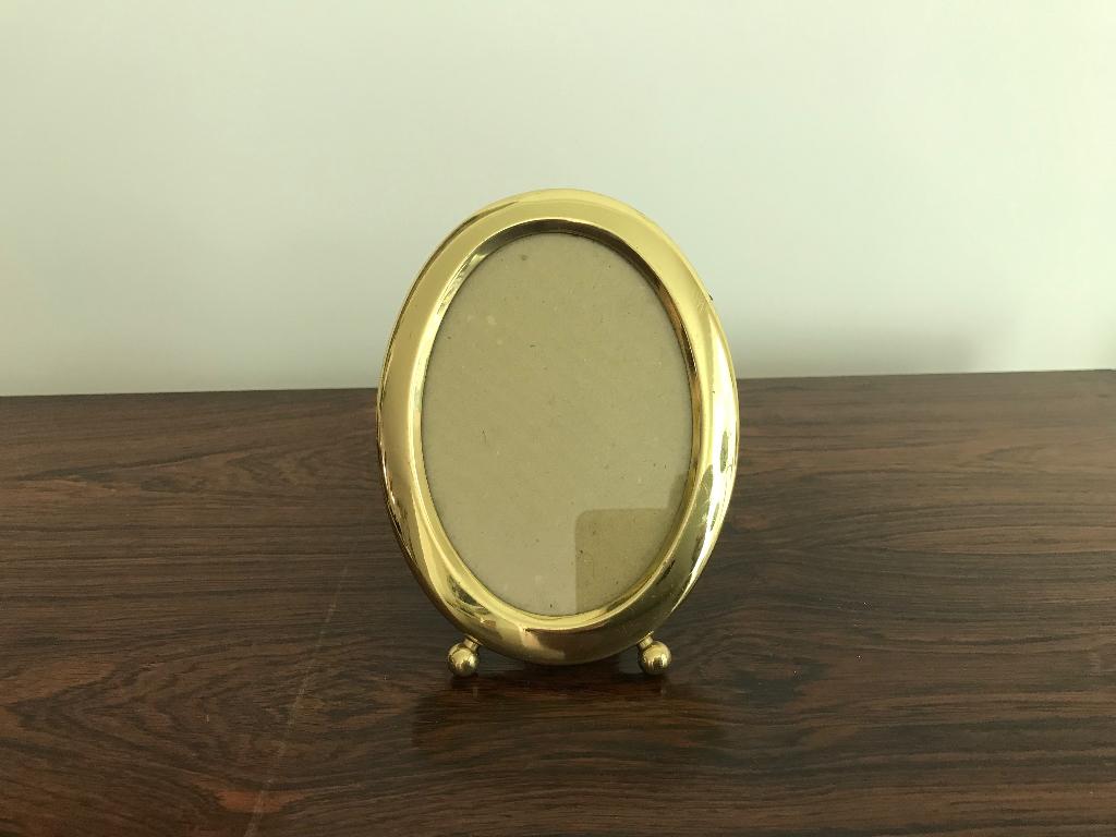 Lijst kader ovaal goudkleurig met glas, Antiek en Kunst, Curiosa en Brocante, Ophalen of Verzenden