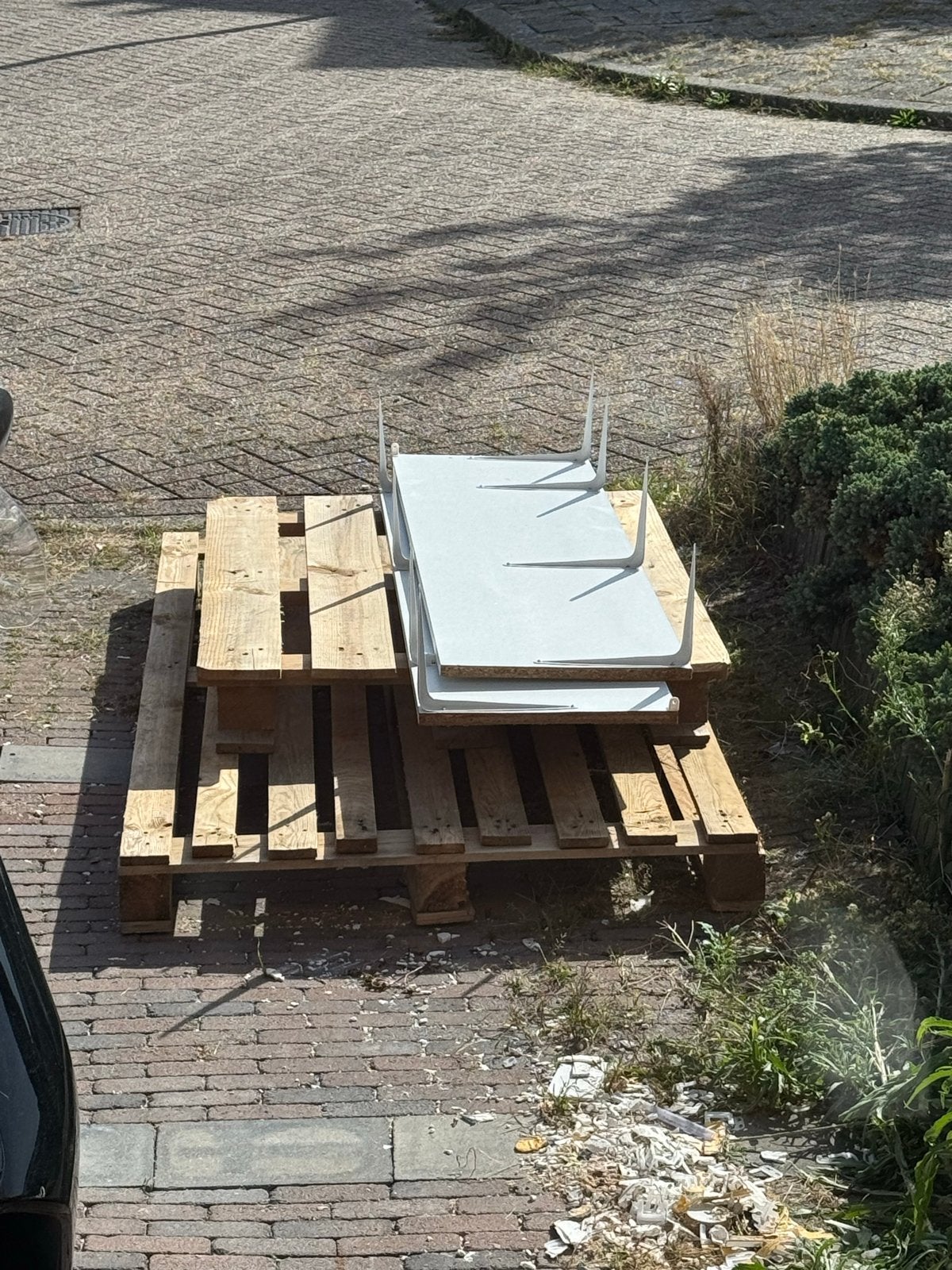 Gratis mee te nemen: pallet 2 maten, Ophalen, Gebruikt, Minder dan 25 mm, Pallet