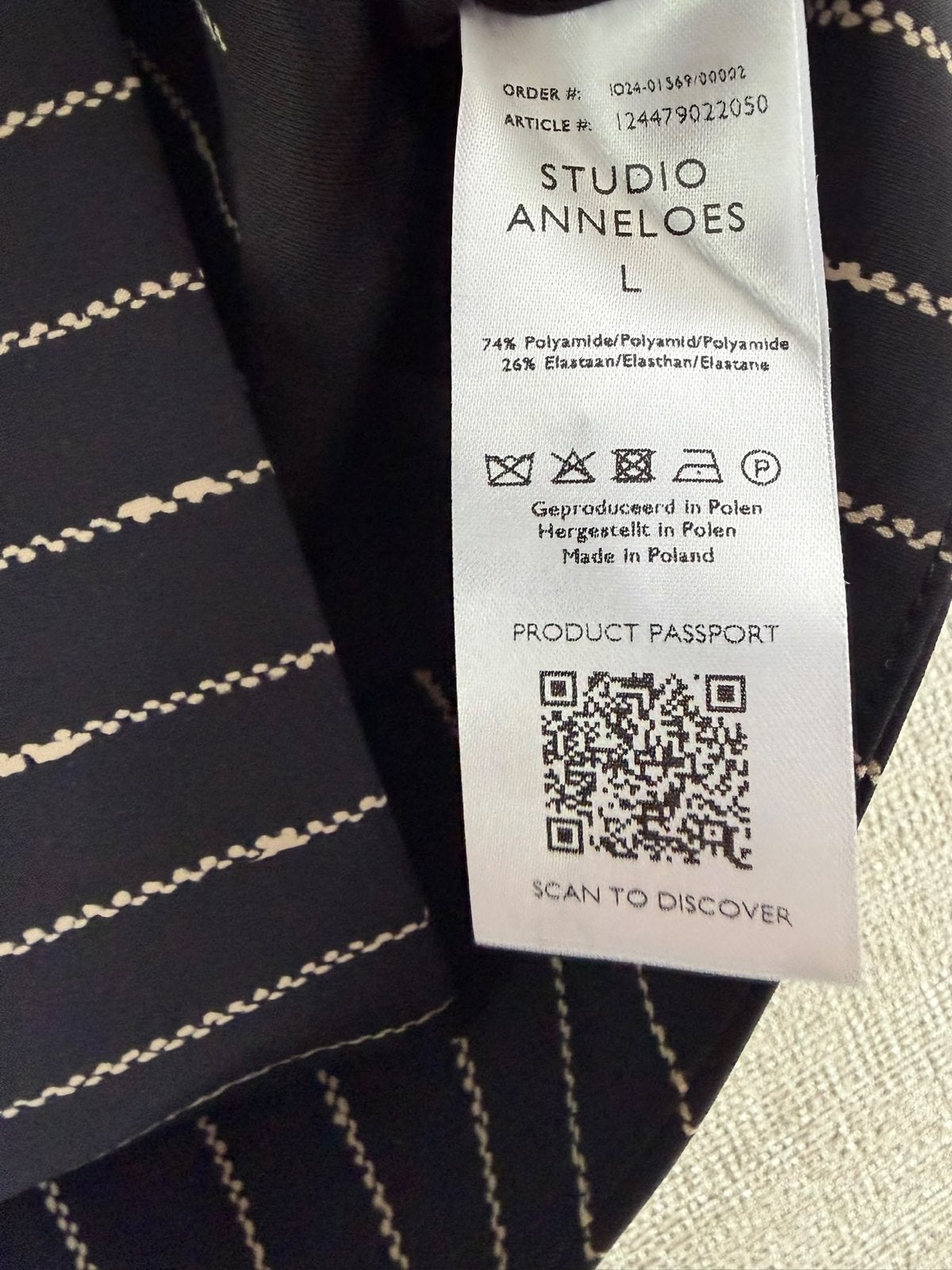 Studio Anneloes Gilet Zwart met Crème Streep Maat L, Studio anneloes, Zwart, Studio anneloes, Maat 42/44 (L)