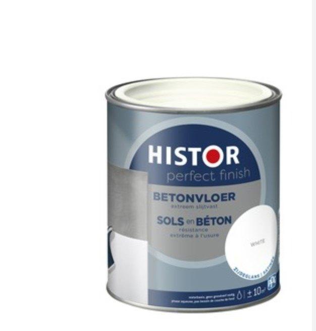 witte vloerverf betonverf van Histor zijdeglans, Ophalen, Wit, Nieuw, Verf