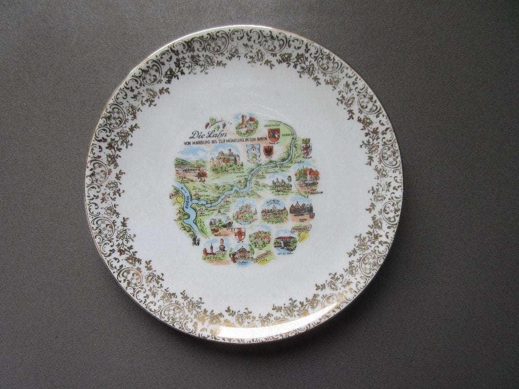 VINTAGE SCHAALTJE "DIE LAHN", PORSELEIN, HUTSCHENREUTHER, Verzenden