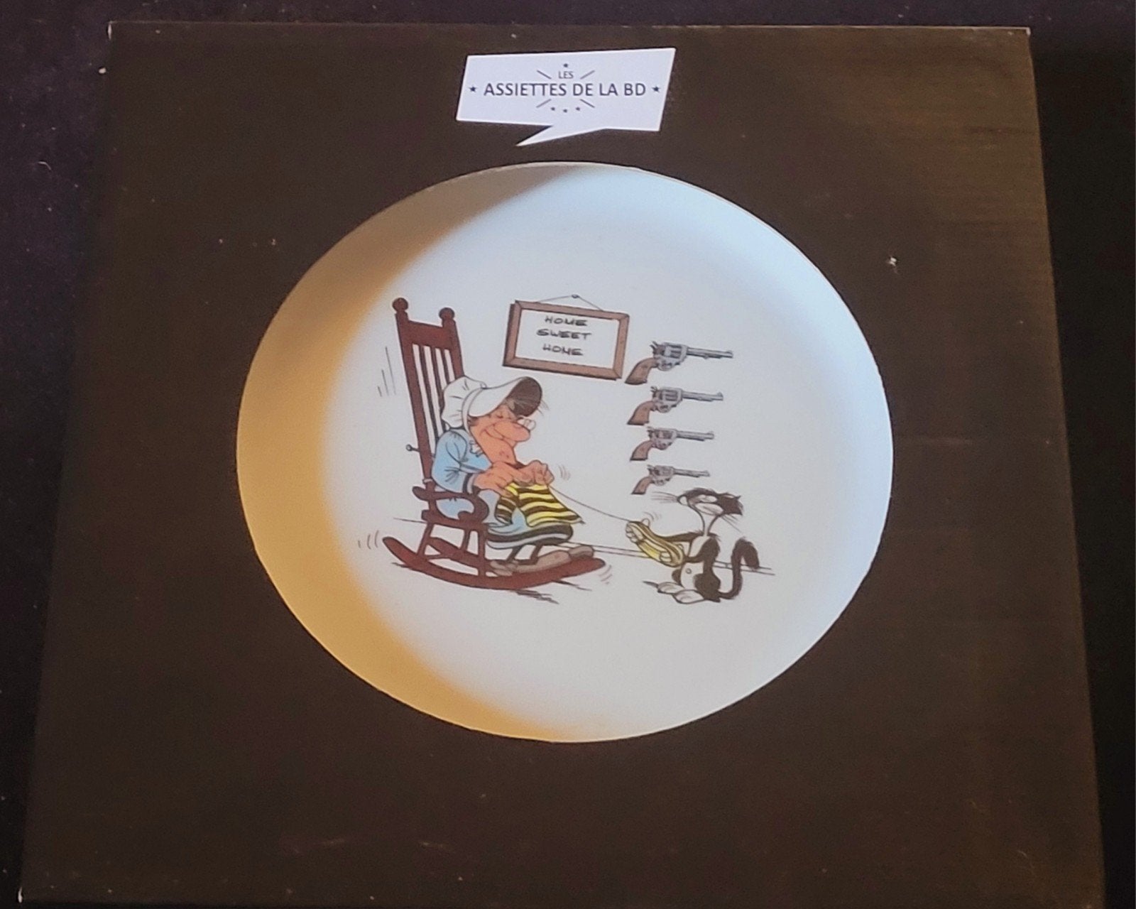 Bijzonder wandbord Lucky Luke Ma Dalton & poes +verpakking, Ophalen, Overige figuren, Nieuw, Overige typen