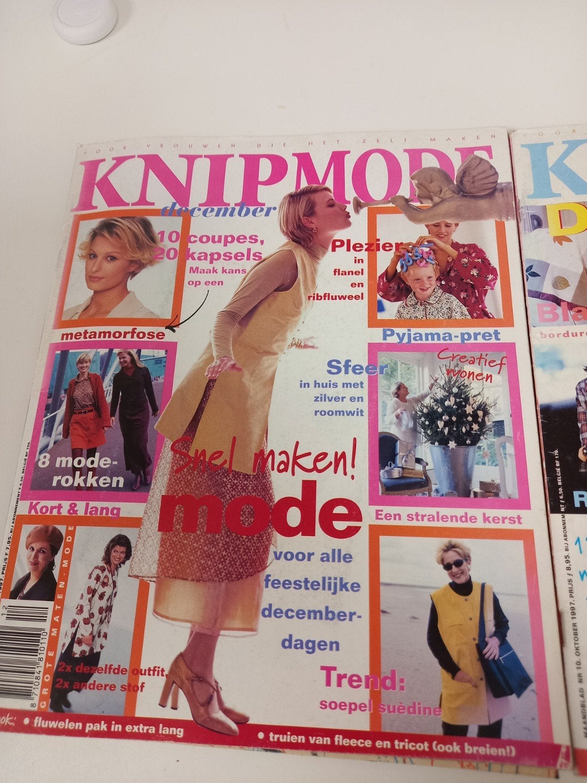 7 Knipmode tijdschriften uit oa 1997 en 1998, Ophalen of Verzenden, Gelezen, Damesbladen