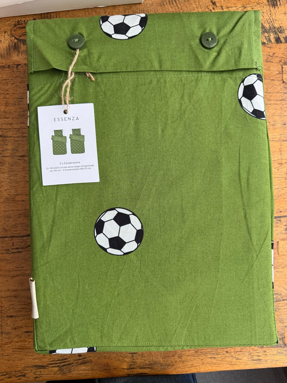 3 Dekbedhoezen + kussenslopen voetbalmotief (IKEA & Essenza), Eenpersoons, Meerkleurig, Dekbedovertrek, Katoen