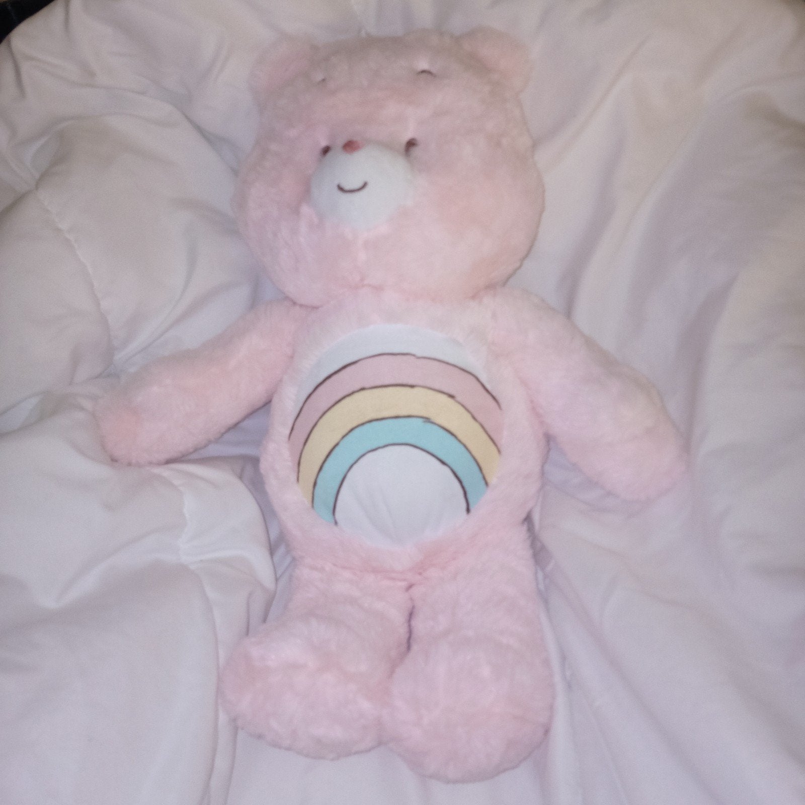 care bears, sambro, troetelbeer met rammelaar., Overige merken, Overige karakters, Beer, Ophalen of Verzenden
