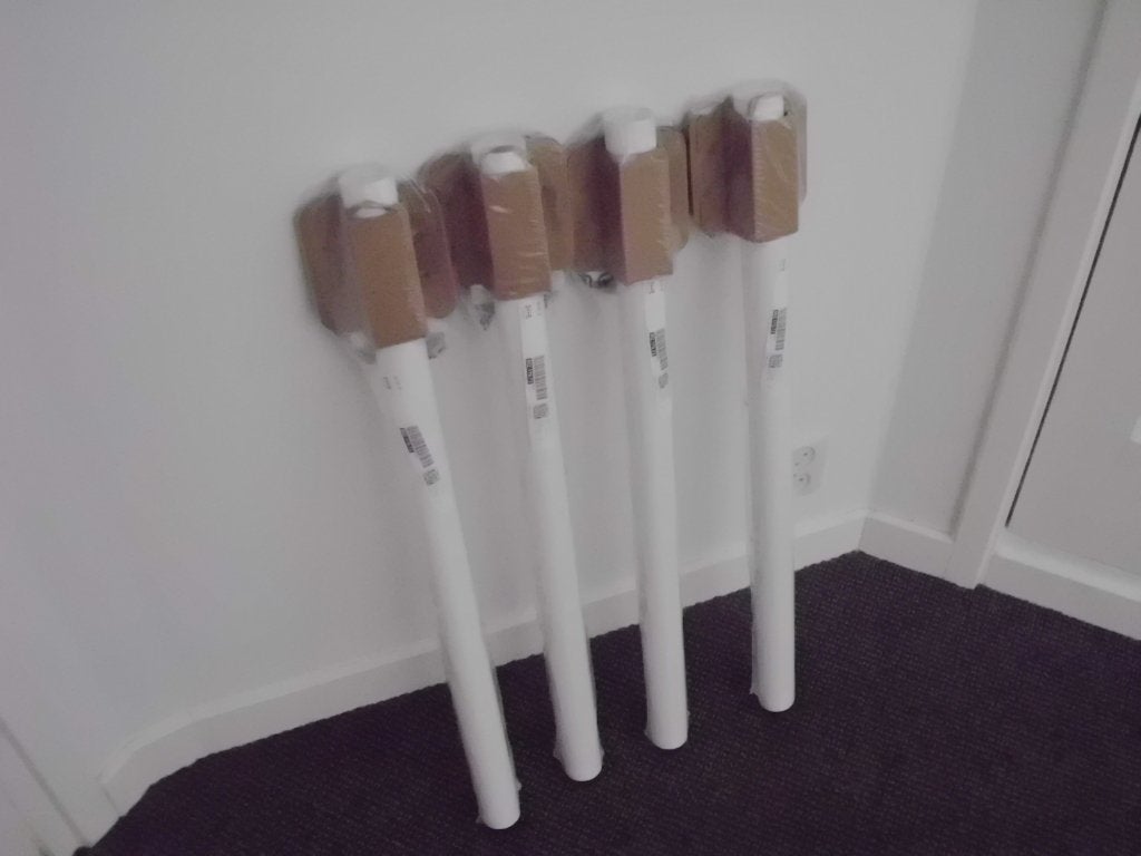 4 x IKEA ADILS nieuw verpakte metalen tafelpoten, 902.179.72, Ophalen, Minder dan 50 cm, 50 tot 100 cm, Rond