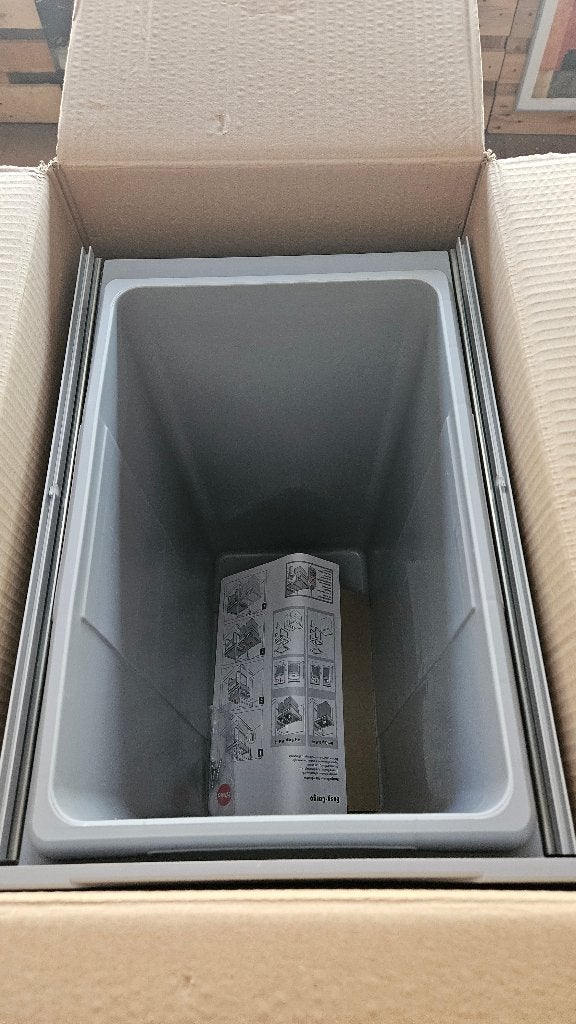 Hailo Easy-Cargo 42L inbouwafvalemmer, Ophalen, Minder dan 50 cm, Zwart, Nieuw