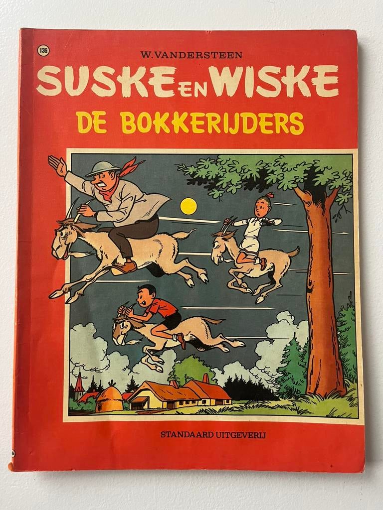 Suske en wiske 136 de bokkerijders eerste 1e 1ste druk, Boeken, Stripboeken, Eén stripboek, Ophalen of Verzenden, Zo goed als nieuw