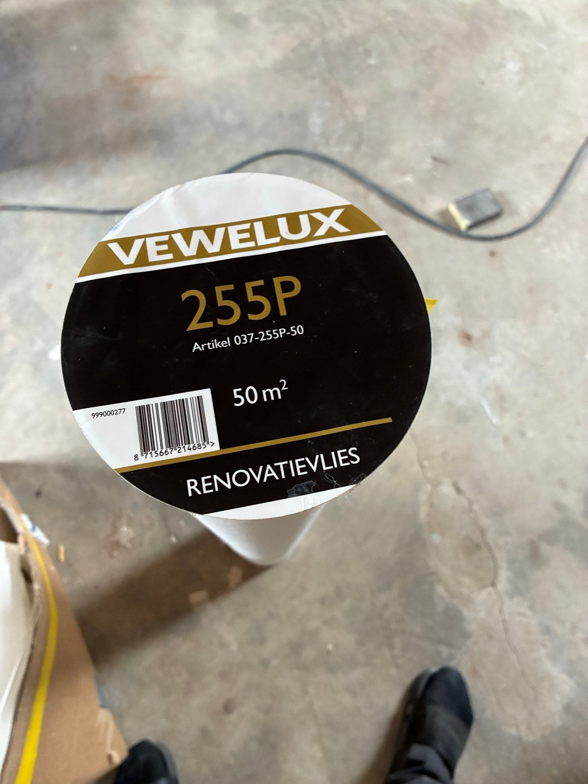 Vewelux 255P Renovatievlies nog 43m2, Huis en Inrichting, Ophalen of Verzenden, 25 tot 50 m², Wit