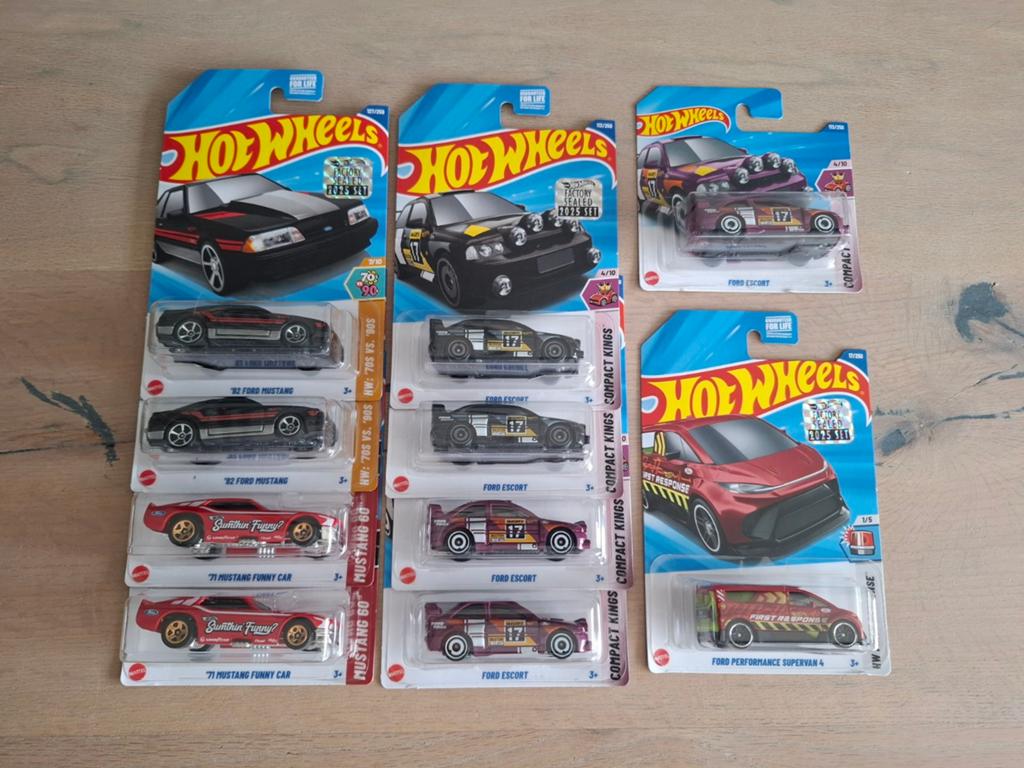 Hot Wheels Ford mainlines 1/4, Ophalen of Verzenden, Nieuw, Auto