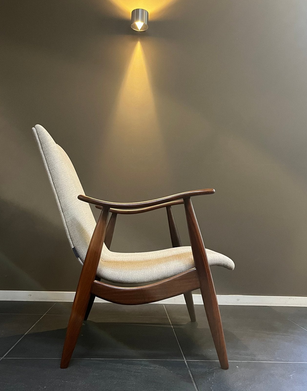 Vintage fauteuil | Louis van Teeffelen loungechair, Huis en Inrichting, Minder dan 75 cm, Ophalen of Verzenden, Zo goed als nieuw