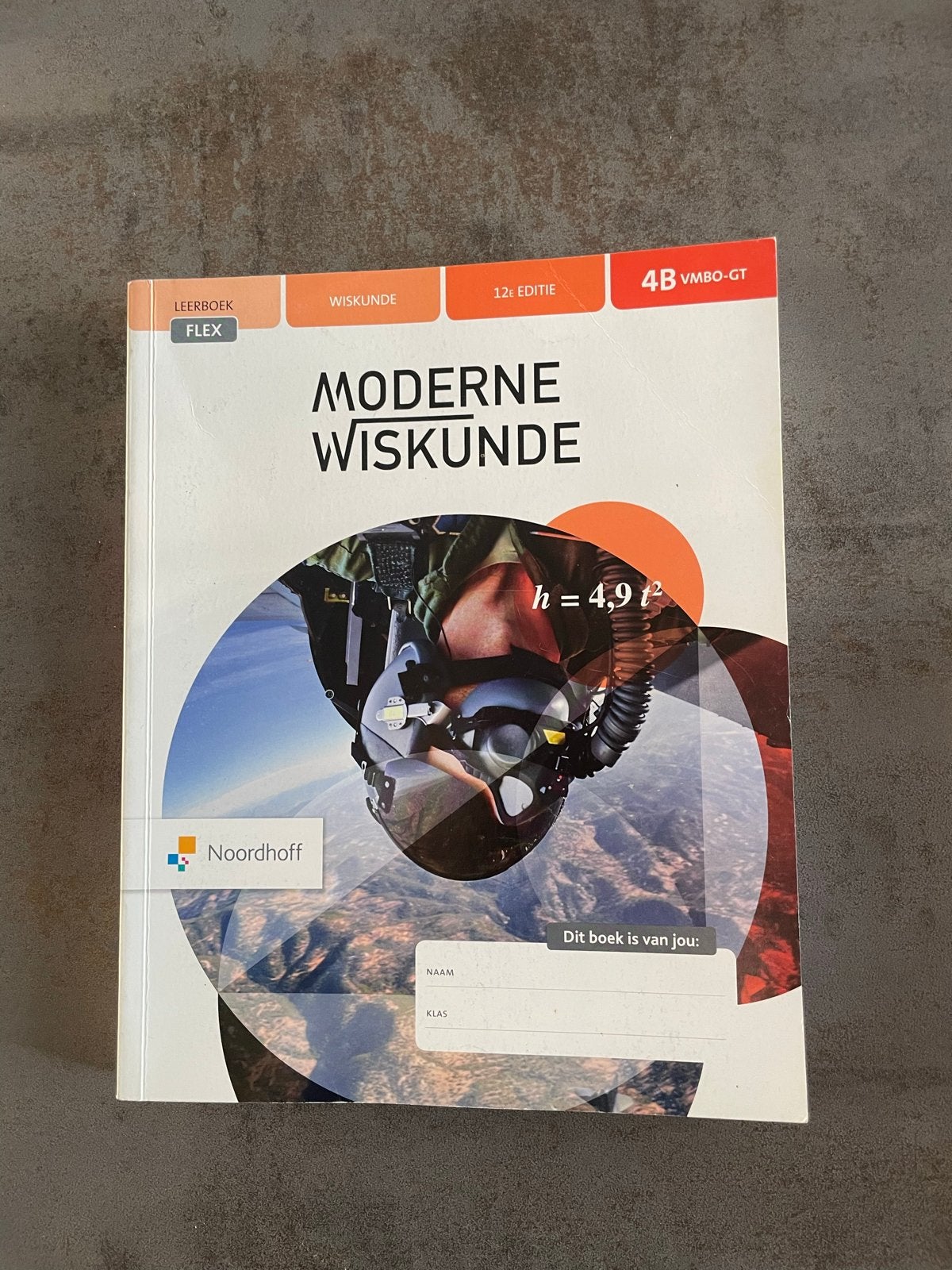 Moderne Wiskunde 4B VMBO-GT 12e editie - Noordhoff, Ophalen of Verzenden, Zo goed als nieuw, VMBO, Wiskunde B