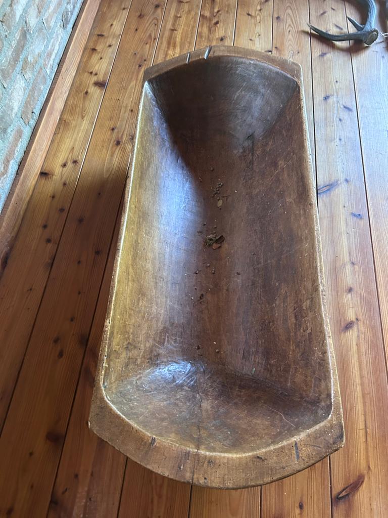 Antieke houten trog - Rustieke decoratie, Ophalen