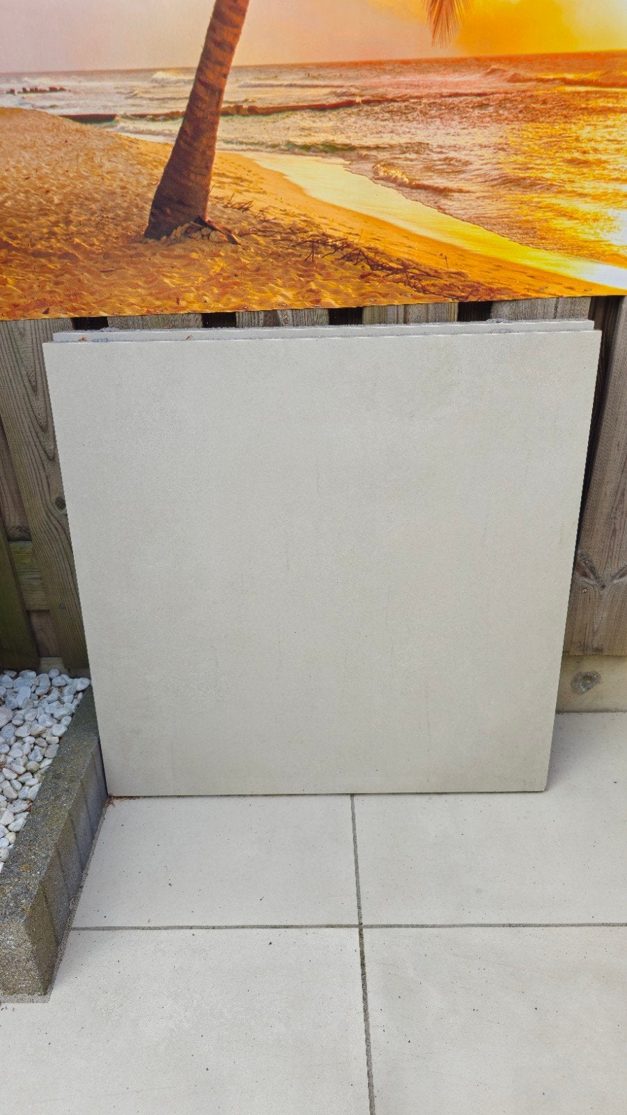 Twee gratis GeoCeramica Madox Gris tuin tegels 75x75x4 cm, Tuin en Terras, Ophalen, Keramiek, Nieuw, Minder dan 5 m²