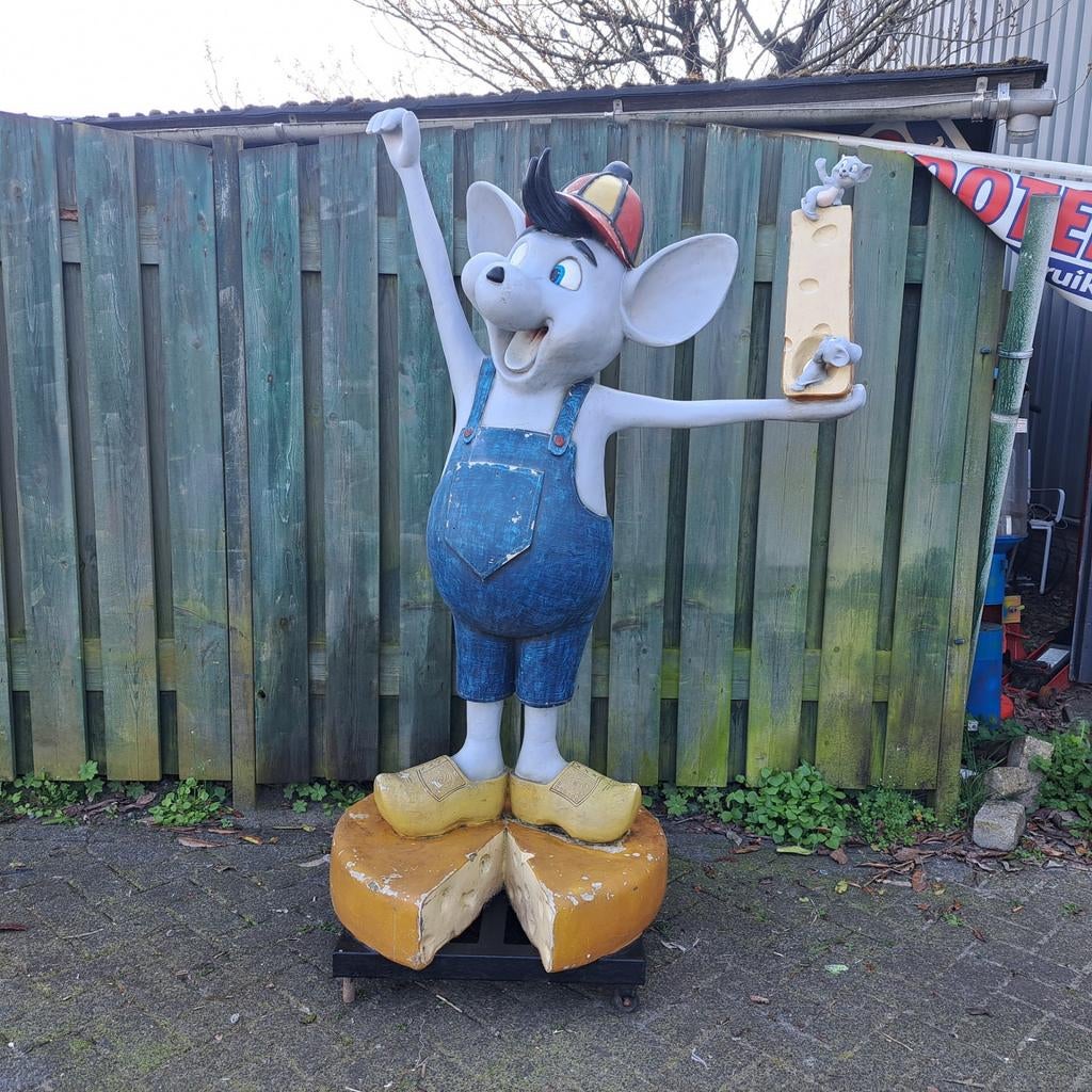 Big mouse muis op kaas beeld Xxl C1000, Verzamelen, Merken en Reclamevoorwerpen, Ophalen, Gebruikt, Reclamebord