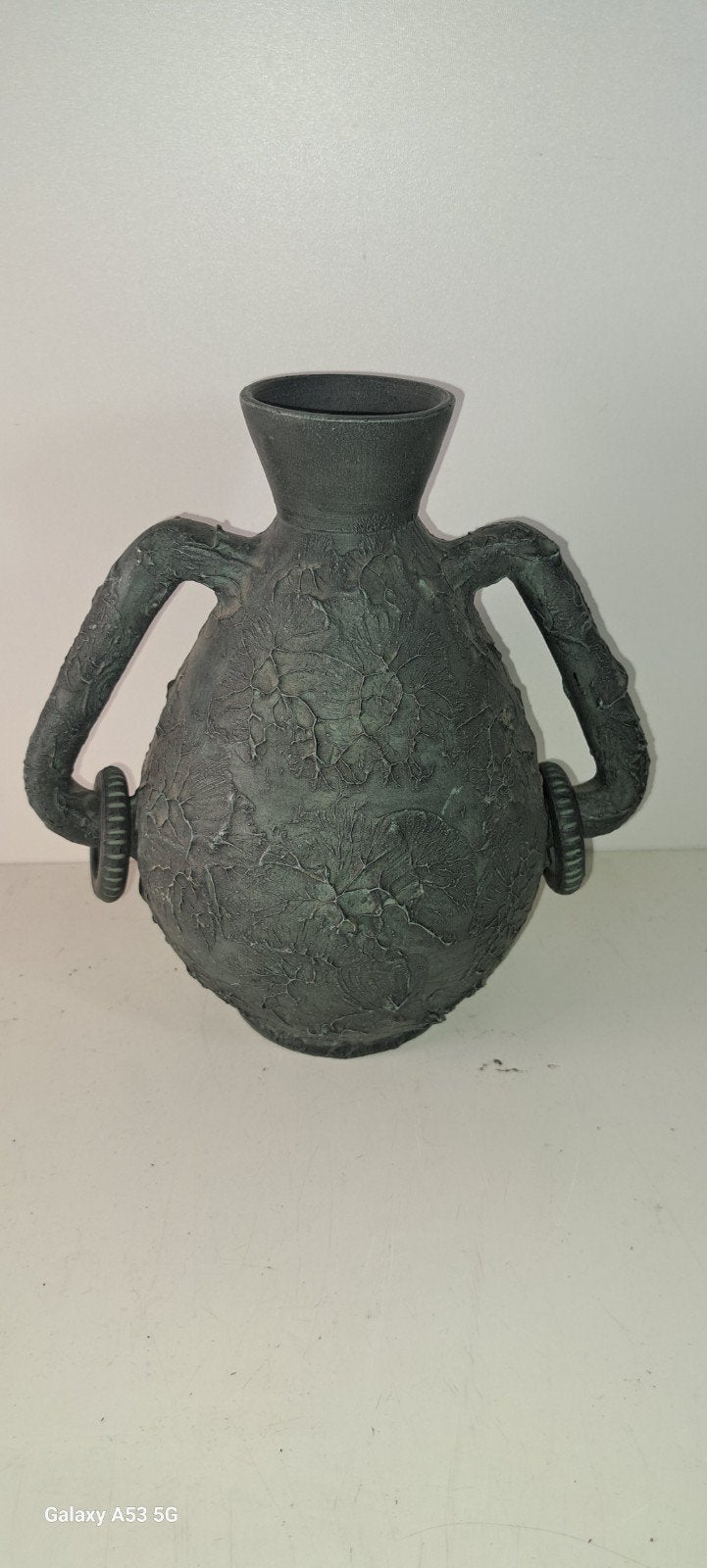 Margall Fornells Gerona handgemaakte amfora vaas 20x21cm, Ophalen of Verzenden