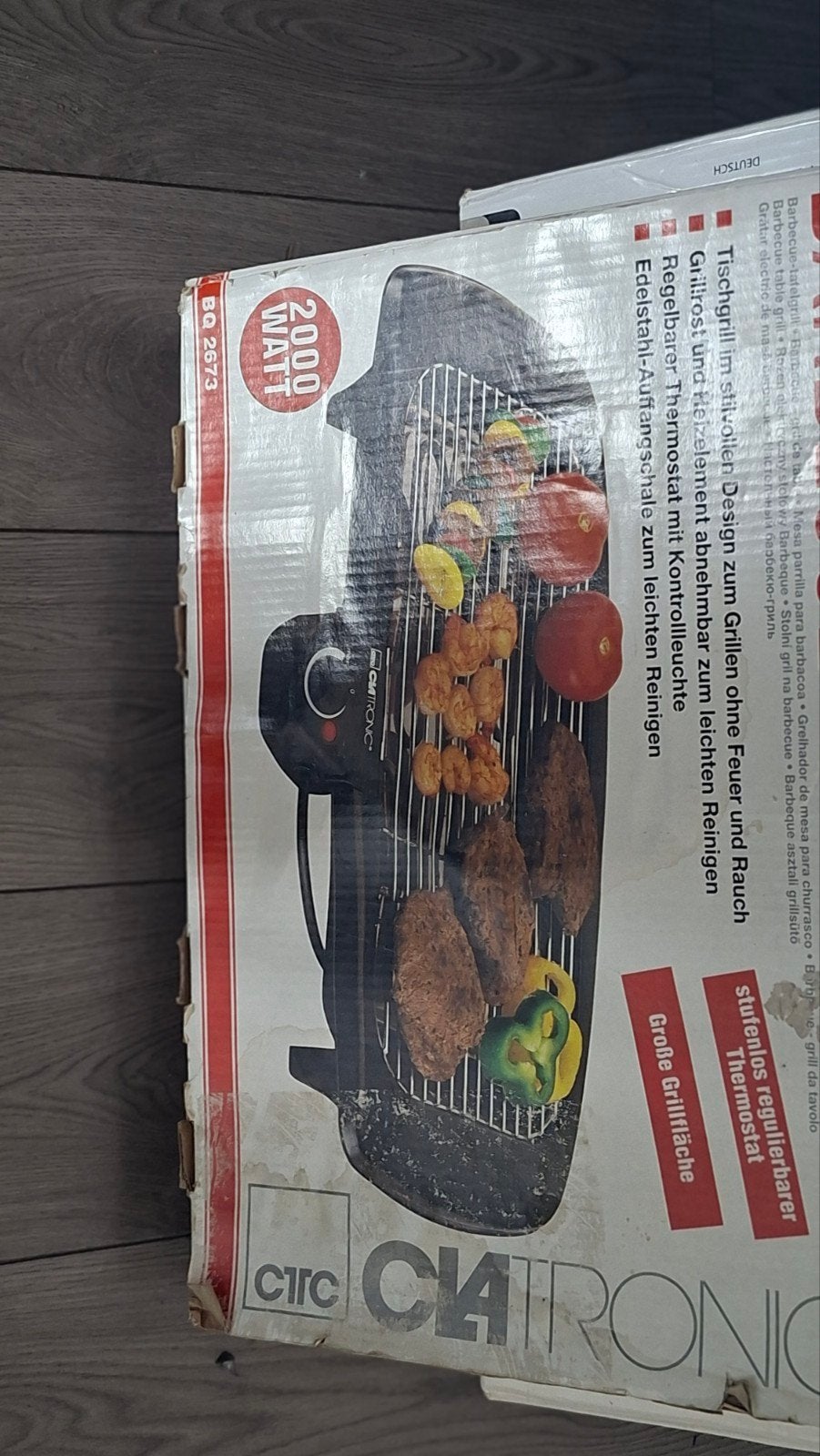 Clatronic 2000 Watt Elektrische Barbecue Grill, Ophalen, Gebruikt, Clatronic