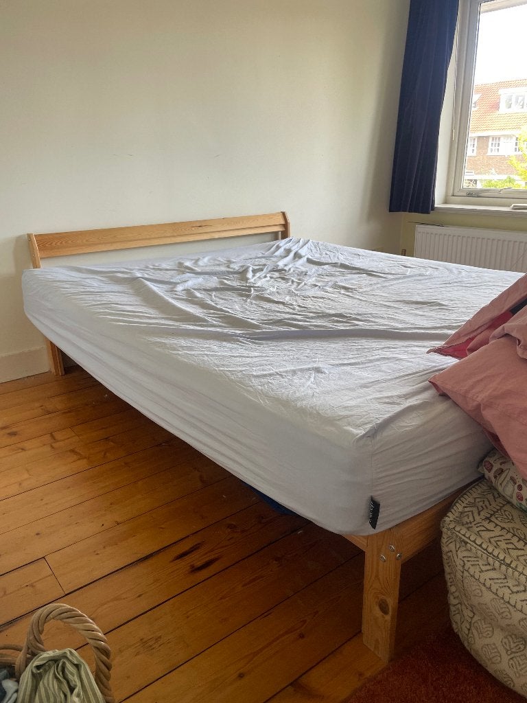 Bed frame + matras 2m bij 1.5m, Ophalen, Gebruikt, Tweepersoons, 140 cm