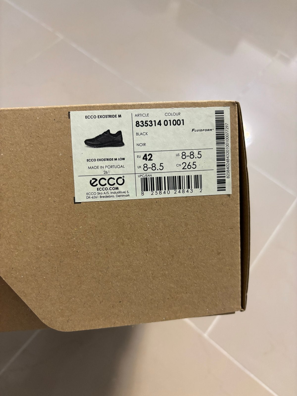 ECCO EXOTRIDE M Heren Sneakers - Maat 42 - Zwart, Zwart, Nieuw, Ophalen of Verzenden, Sneakers of Gympen