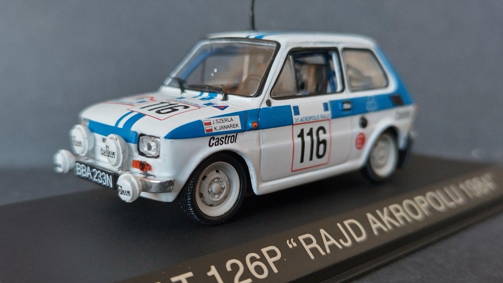 Fiat 126 P Rally Akropolis 1984 1:43 Maluch Collection Pol, Overige merken, Auto, Verzenden, .