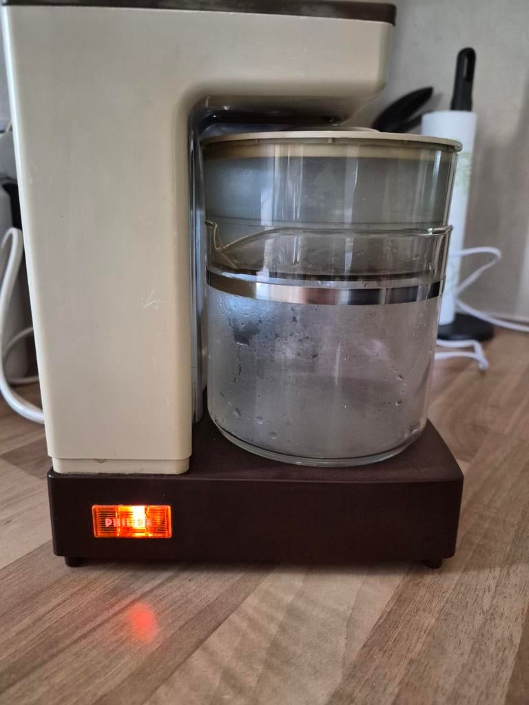 Vintage Philips Koffiezetapparaat - Retro Design, Gebruikt, Koffiemachine, Gemalen koffie, Ophalen of Verzenden