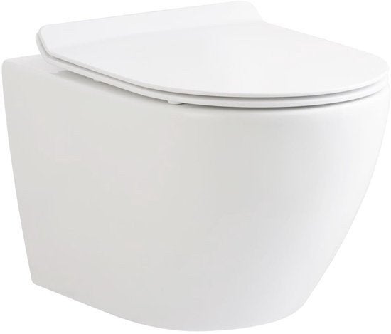 Aloni eco hangtoilet randloos compact 49 cm, Ophalen, Nieuw, Toilet